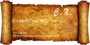 Czagány Nóra névjegykártya